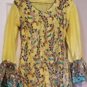 Beautiful net and silk 3 piece dress